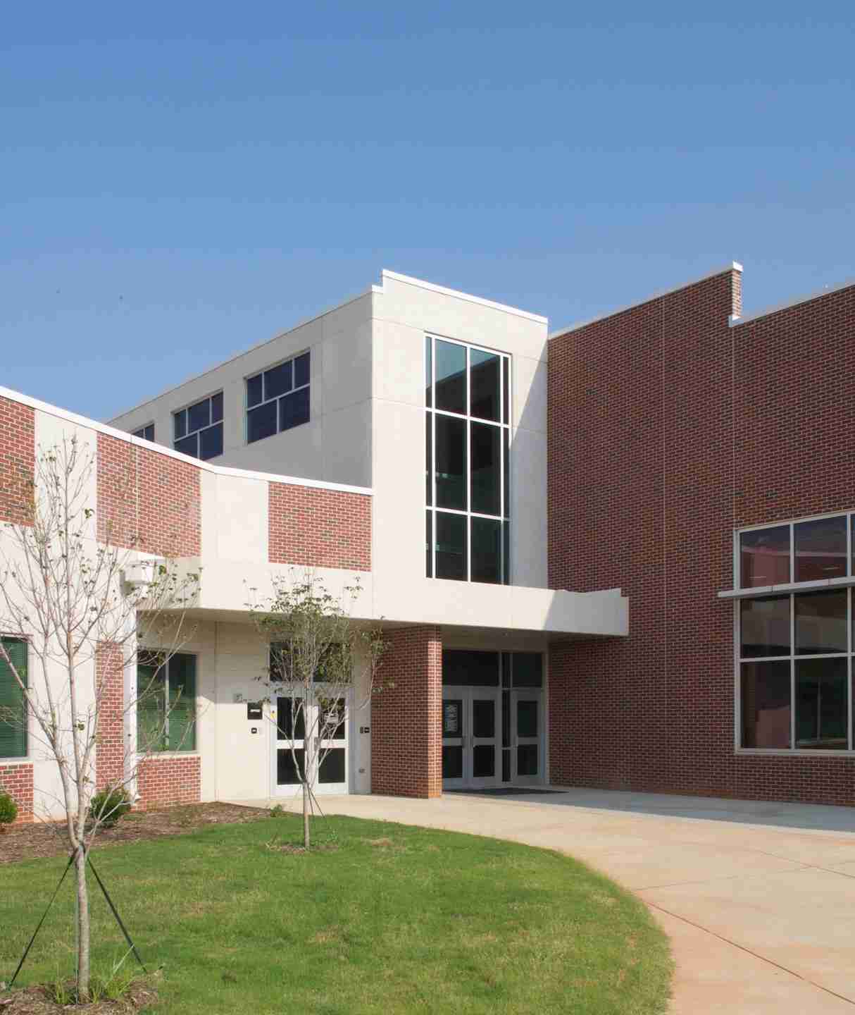 Tindall Corporation Education Precast Concrete Riverside High School Front Entrance Greer South Carolina